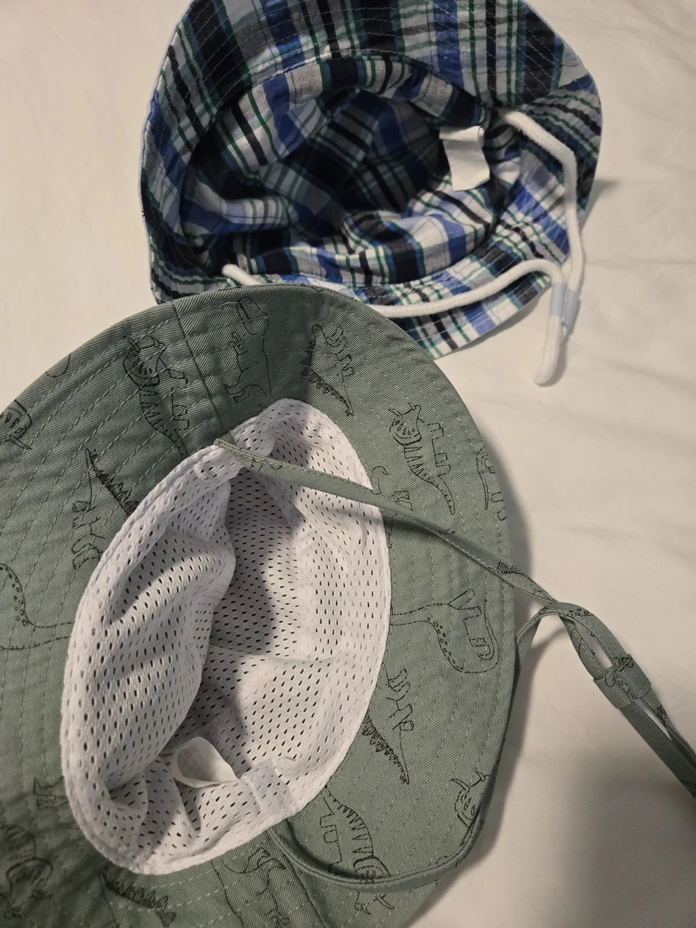 Baby Sun Hat / Bucket Hat - Light Blue & Sage Green Set Of 2